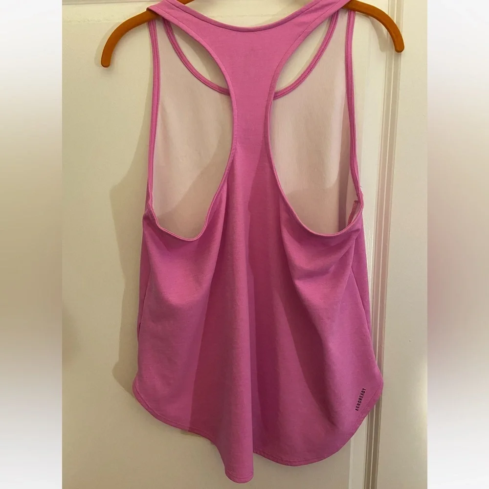 Adidas Aeroready Racer Back Logo Tank Top. Size Large EUC - Picture 3 of 6